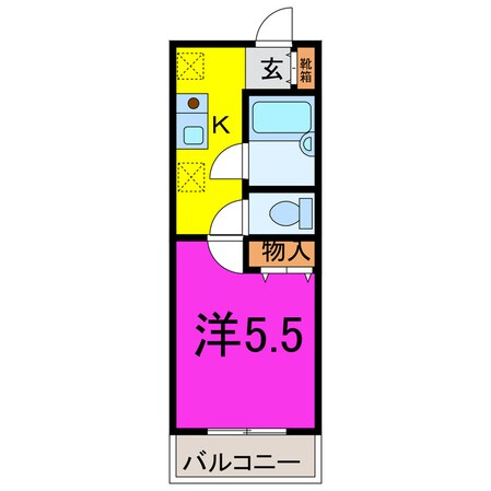 秋山ハイツの物件間取画像